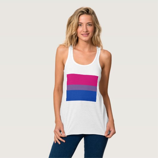 Biseksuele Pride-vlag Tanktop (Volledige Voorkant)