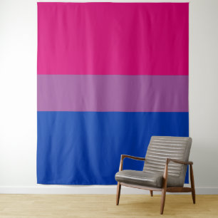 Biseksuele Pride Vlag Verticaal Wandkleed