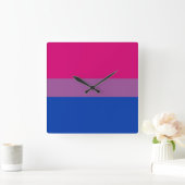 Biseksuele Pride-vlag Vierkante Klok (Huis)