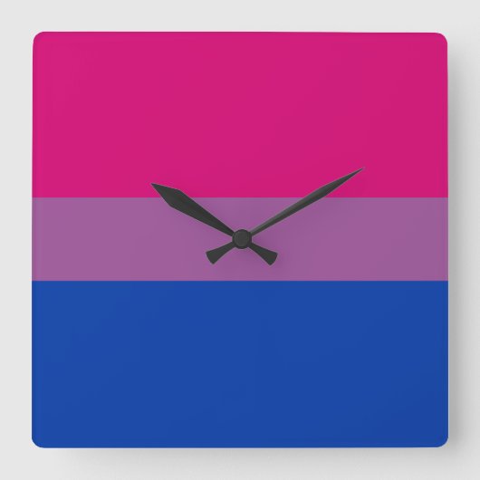 Biseksuele Pride-vlag Vierkante Klok (Voorkant)