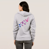 Biseksuele Pride Vlinderpad Hoodie (Achterkant volledig)