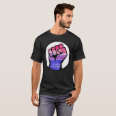 Biseksuele Pride Vuist T-shirt (Voorkant volledig)