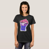 Biseksuele Pride Vuist T-shirt (Voorkant volledig)