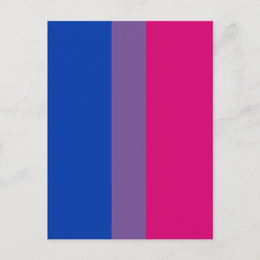 Biseksuele Pridevlag Briefkaart (Voorkant)