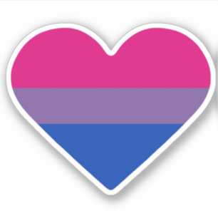 Biseksuele Pridevlag Hart Sticker