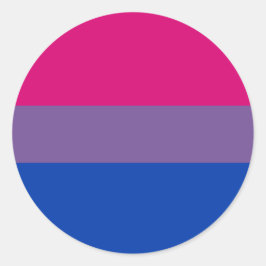 Biseksuele Pridevlag Ronde Sticker