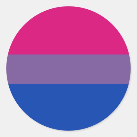 Biseksuele Pridevlag Ronde Sticker (Voorkant)