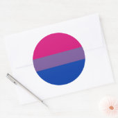Biseksuele Pridevlag Ronde Sticker (Envelop)