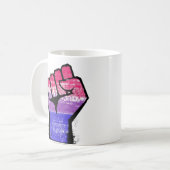 Biseksuele Protest Vuist Koffiemok (Voorkant links)
