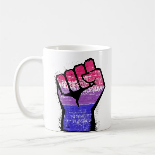 Biseksuele Protest Vuist Koffiemok (Links)