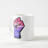 Biseksuele Protest Vuist Koffiemok (Voorkant links)
