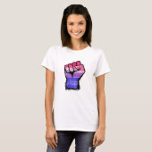 Biseksuele Protest Vuist T-shirt (Voorkant volledig)