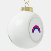 Biseksuele Regenboog Keramische Bal Ornament (Links)