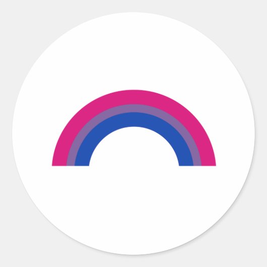 Biseksuele Regenboog Ronde Sticker (Voorkant)