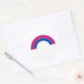 Biseksuele Regenboog Ronde Sticker (Envelop)