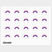 Biseksuele Regenboog Ronde Sticker (Vel)