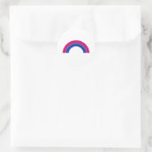 Biseksuele Regenboog Ronde Sticker (Tas)