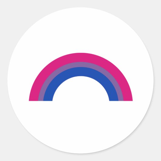 Biseksuele Regenboog Ronde Sticker (Voorkant)