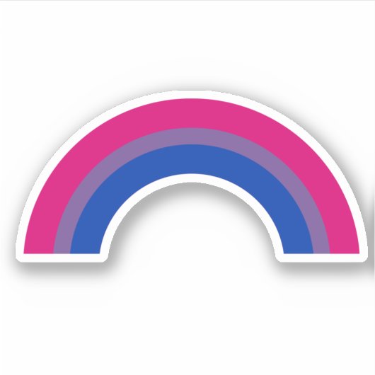 Biseksuele Regenboog Sticker (Voorkant)