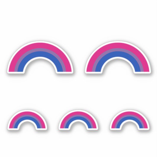 Biseksuele Regenboog Sticker (Voorkant)