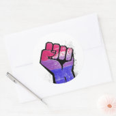 Biseksuele resistentie ronde sticker (Envelop)