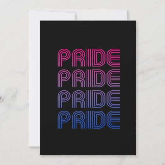 Biseksuele Retro Pride Feestdagenkaart (Voorkant)