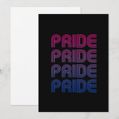 Biseksuele Retro Pride Feestdagenkaart (Voorkant / Achterkant)