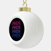 Biseksuele Retro Pride Keramische Bal Ornament (Rechts)