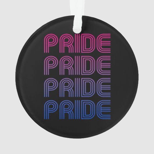 Biseksuele Retro Pride Ornament (achterkant)