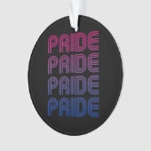 Biseksuele Retro Pride Ornament (voorkant)