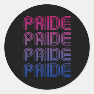 Biseksuele Retro Pride Ronde Sticker