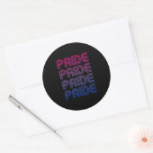 Biseksuele Retro Pride Ronde Sticker (Envelop)