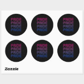 Biseksuele Retro Pride Ronde Sticker (Vel)