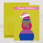 Biseksuele sneeuwman sneeuwvrouw kerst Kaart (Voorkant / Achterkant)