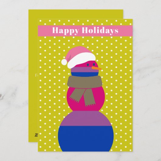 Biseksuele sneeuwman sneeuwvrouw kerst Kaart (Voorkant / Achterkant)