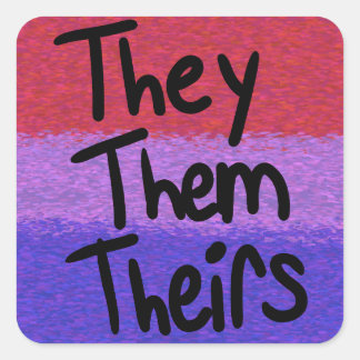 Biseksuele they/them voornaamwoorden sticker