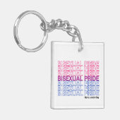 Biseksuele trots acryl sleutelhanger (Voorkant Links)