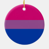 Biseksuele trots (Bi-vlag) Keramisch Ornament (Achterkant)