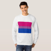 Biseksuele trots (Bi-vlag) T-shirt (Voorkant volledig)