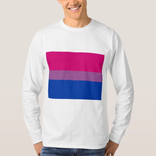 Biseksuele trots (Bi-vlag) T-shirt (Voorkant)