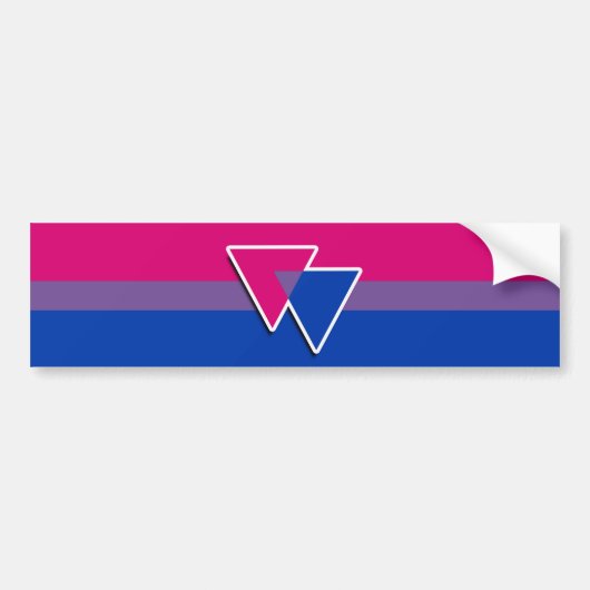 Biseksuele trots bumpersticker (Voorkant)