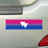 Biseksuele trots en symbool vlag - bumpersticker (Op auto)