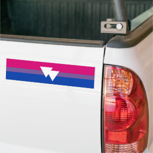 Biseksuele trots en symbool vlag - bumpersticker