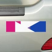 Biseksuele trots en symbool vlag - bumpersticker (Op auto)