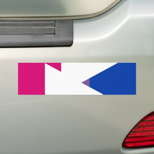 Biseksuele trots en symbool vlag - bumpersticker (Op auto)