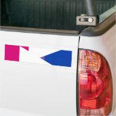 Biseksuele trots en symbool vlag - bumpersticker (Op Truck)