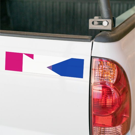 Biseksuele trots en symbool vlag - bumpersticker (Op Truck)