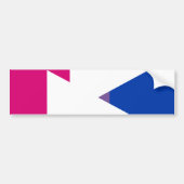 Biseksuele trots en symbool vlag - bumpersticker (Voorkant)