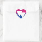 Biseksuele trots en symbool vlag - hart sticker (Tas)