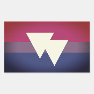 Biseksuele trots en symbool vlag - rechthoekige sticker